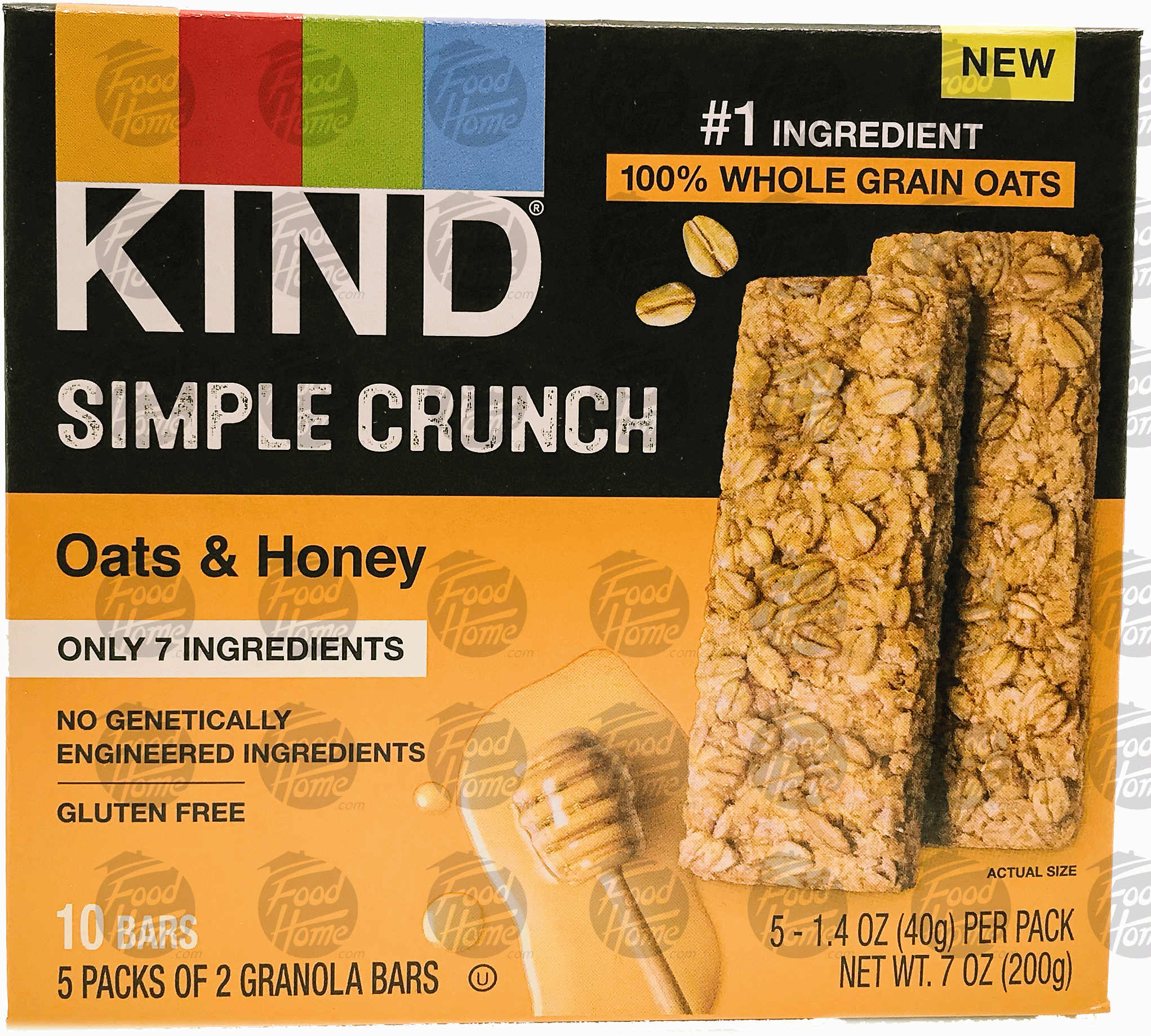 Kind Simple Crunch oats & honey granola bars, 10 pk., box Full-Size Picture